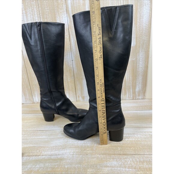 Vionic Tahlia Women’s Knee High Leather Black Boots Block Heel Size 10 - Picture 7 of 10